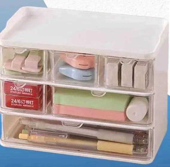 CAJA ORGANIZADORA MULTIUSO PLASTICA CON 3 NIVELES Y COMPARTIMENTOS - 4