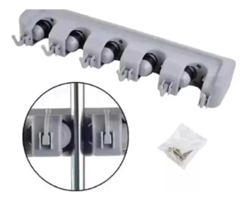 SOPORTE ORGANIZADOR PARA ESCOBAS Y UTENSILIOS DE ASEO - 1