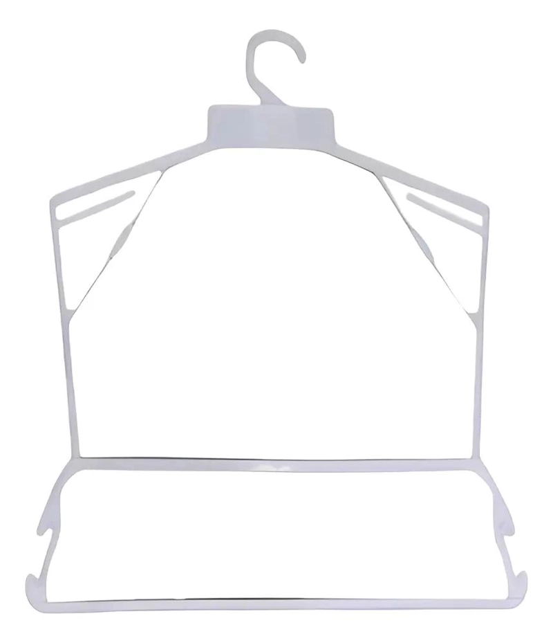 PACK DE 10 COLGADORES BLANCOS PARA LENCERIA Y ROPA - 1