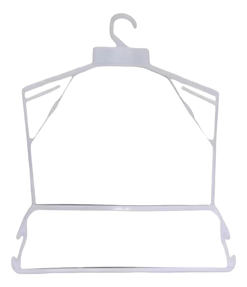 PACK DE 10 COLGADORES BLANCOS PARA LENCERIA Y ROPA - 2