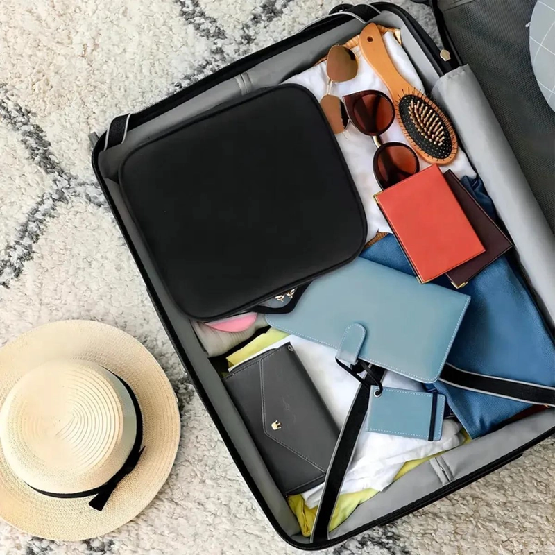 ORGANIZADOR DE MAQUILLAJE PORTATIL CON ESPEJO LED Y COMPARTIMENTOS - 4