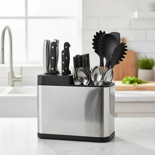 ESCURRIDOR DE CUBIERTOS Y CUCHILLOS DE ACERO INOXIDABLE PARA COCINA - 1