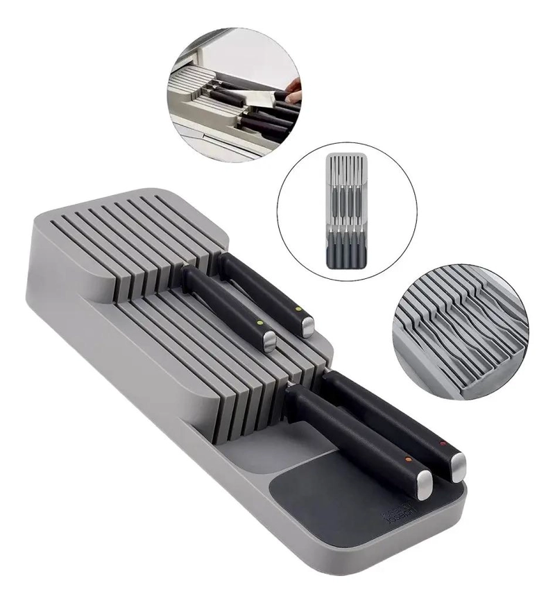 ORGANIZADOR RECTANGULAR PARA CUCHILLOS CON 9 COMPARTIMENTOS - 1