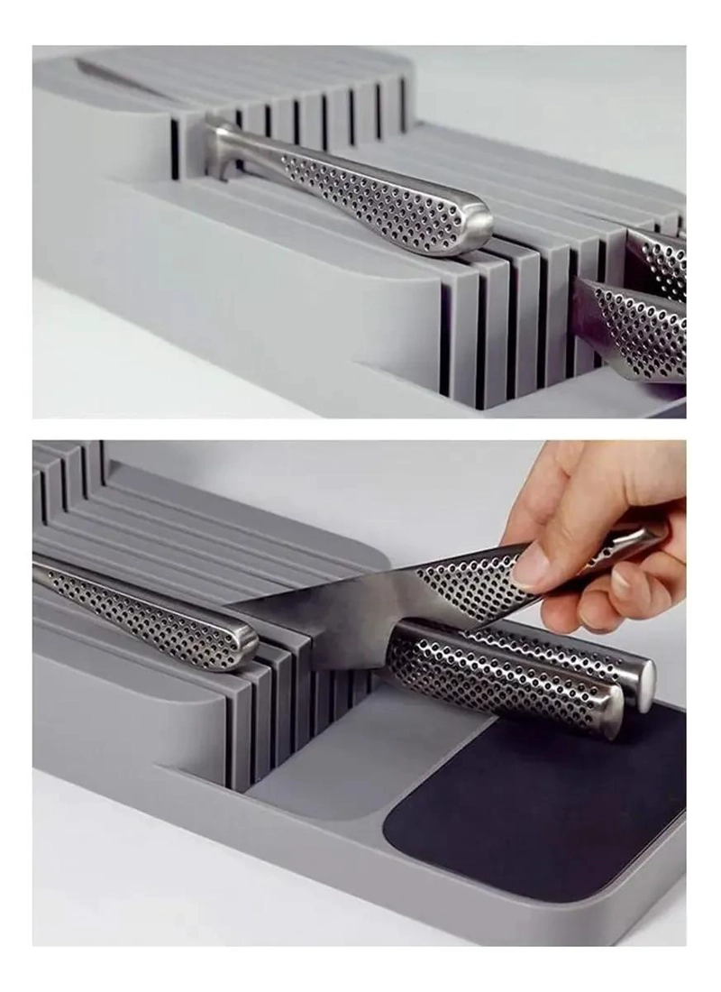 ORGANIZADOR RECTANGULAR PARA CUCHILLOS CON 9 COMPARTIMENTOS - 4