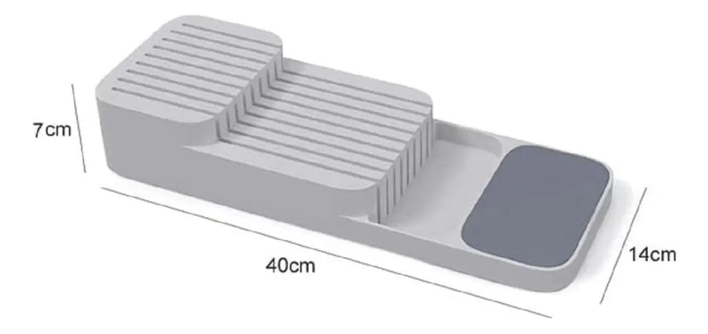ORGANIZADOR RECTANGULAR PARA CUCHILLOS CON 9 COMPARTIMENTOS - 7