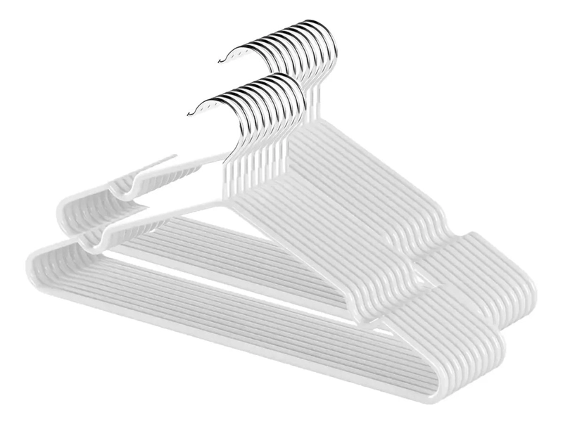 SET DE 10 GANCHOS DE METAL ANTIDESLIZANTES PARA ROPA - 1
