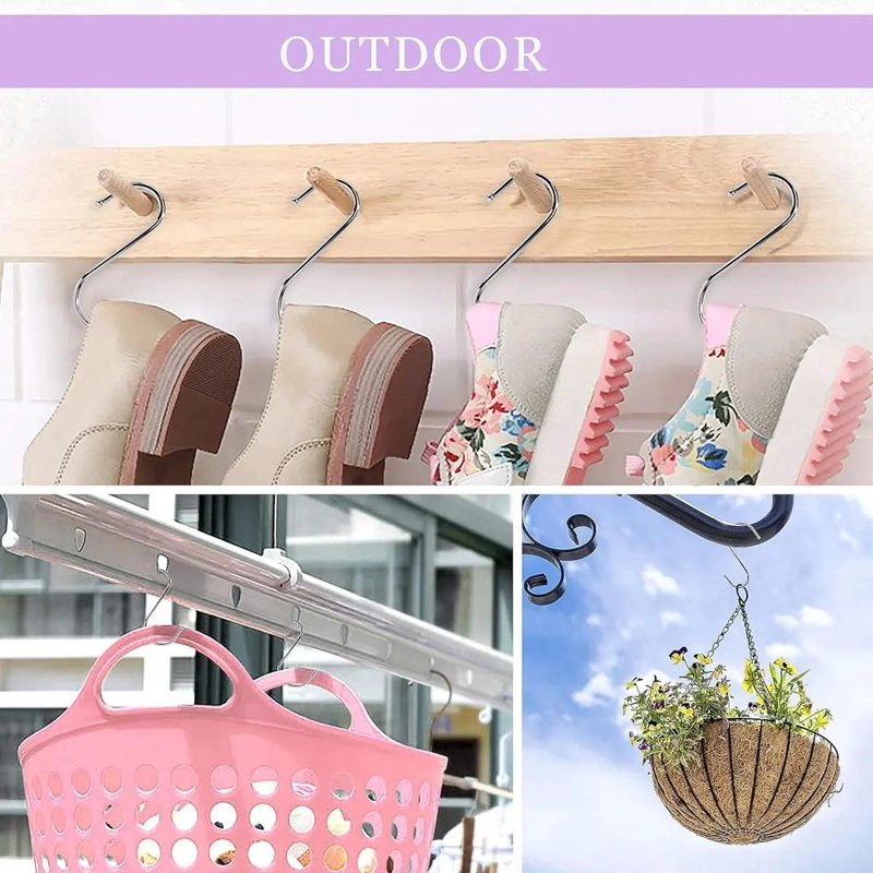 KIT DE 10 GANCHOS DE ACERO INOXIDABLE PARA COCINA Y BAÑO - 10