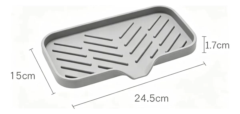 SOPORTE DE SILICONA PARA ESPONJAS Y JABON EN FREGADERO - 2
