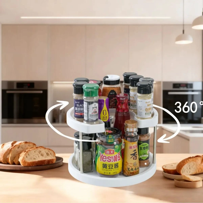 ORGANIZADOR GIRATORIO DE 2 NIVELES PARA COCINA - 3