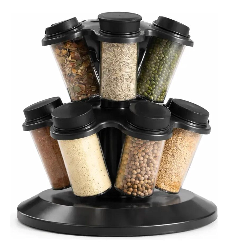 ESPECIERO GIRATORIO 12 FRASCOS PARA ORGANIZAR COCINA - 1