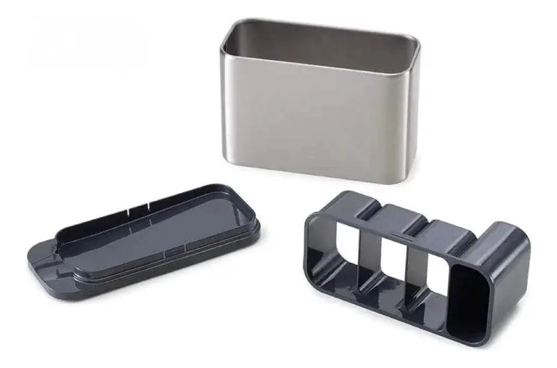 ESCURRIDOR ORGANIZADOR DE CUBIERTOS DE ACERO INOXIDABLE Y PP - 6