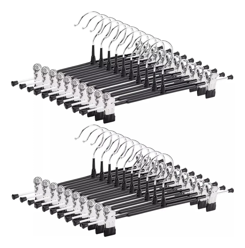 PACK DE 30 GANCHOS METALICOS CON PINZA PARA PANTALONES - 1