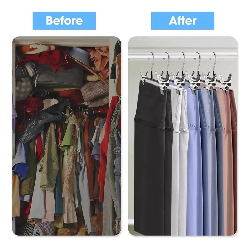 PACK DE 30 GANCHOS METALICOS CON PINZA PARA PANTALONES - 5