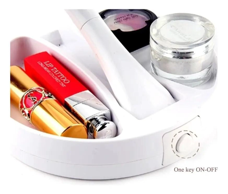 ESPEJO PLEGABLE CON LUZ LED Y AUMENTO 10X PARA MAQUILLAJE - 5