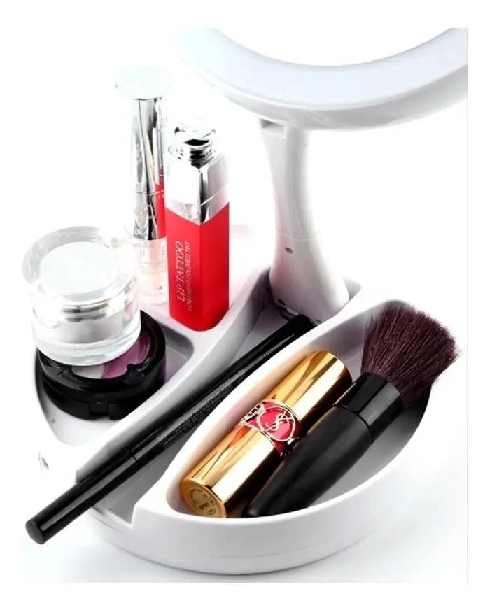 ESPEJO PLEGABLE CON LUZ LED Y AUMENTO 10X PARA MAQUILLAJE - 6