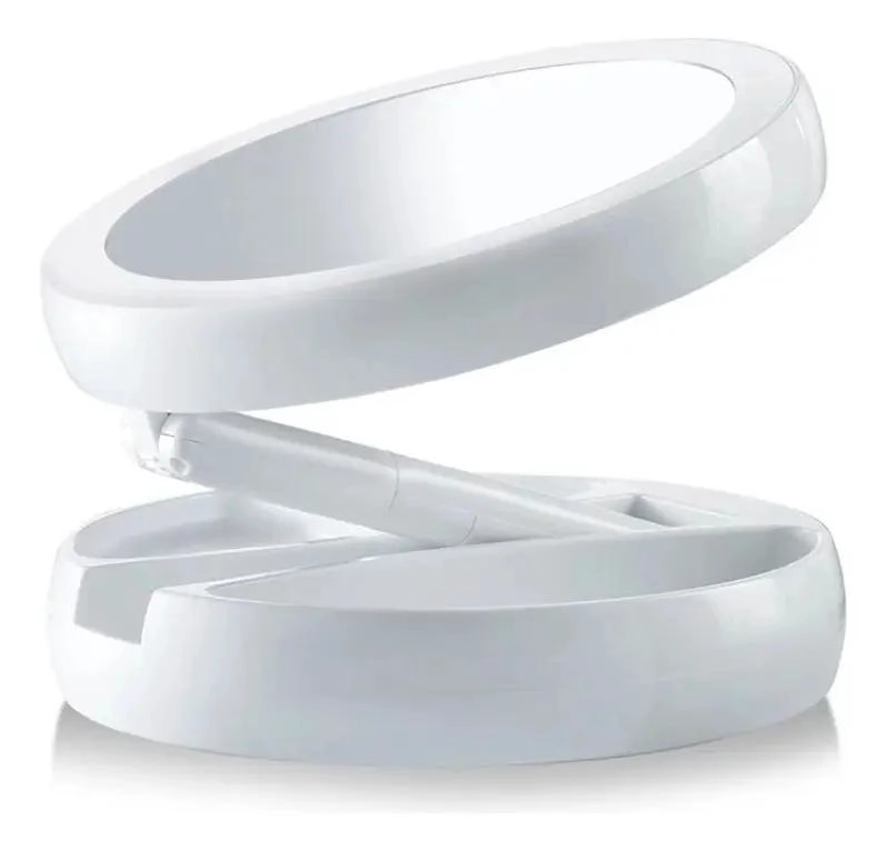 ESPEJO PLEGABLE CON LUZ LED Y AUMENTO 10X PARA MAQUILLAJE - 7