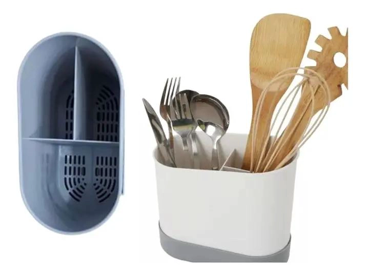 ORGANIZADOR DE UTENSILIOS CON CHAROLA ESCURRIDORA PARA COCINA Y BAÑO - 3