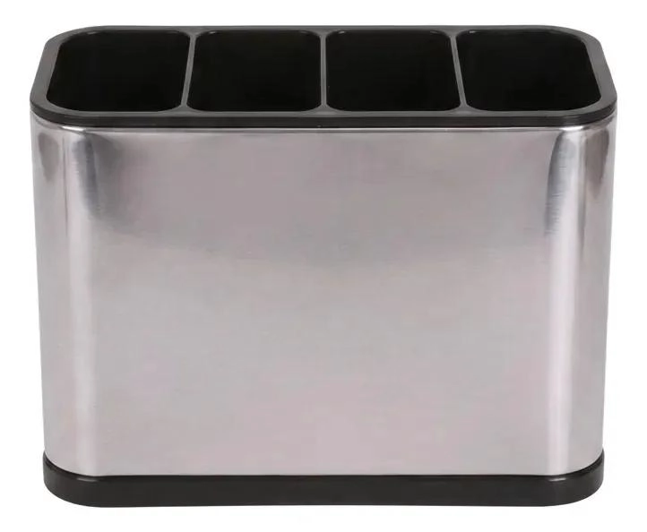 ORGANIZADOR DE CUBIERTOS DE ACERO INOXIDABLE CON 4 COMPARTIMENTOS - 2