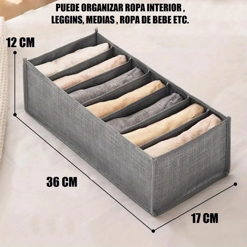 PACK DE 2 ORGANIZADORES DE ROPA CON 7 COMPARTIMIENTOS - 3