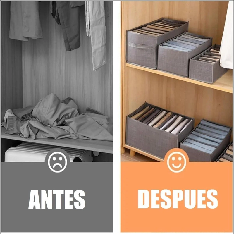 PACK DE 2 ORGANIZADORES DE ROPA CON 7 COMPARTIMIENTOS - 6