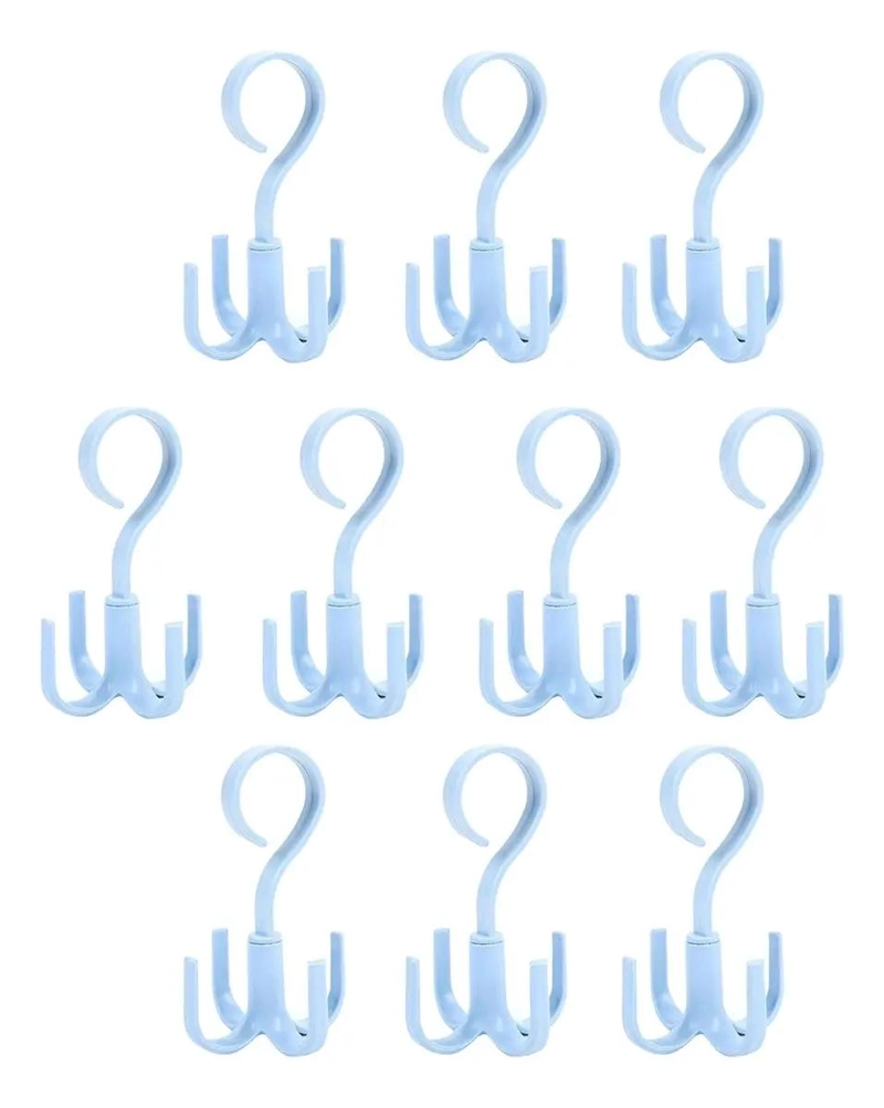 JUEGO DE 10 PERCHAS GIRATORIAS MULTIFUNCIONALES PARA ACCESORIOS - 1