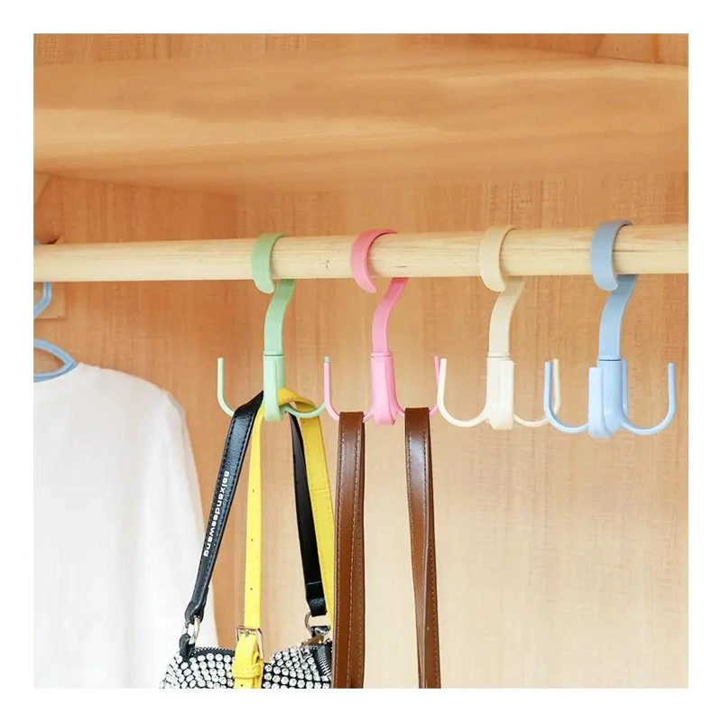 JUEGO DE 10 PERCHAS GIRATORIAS MULTIFUNCIONALES PARA ACCESORIOS - 6