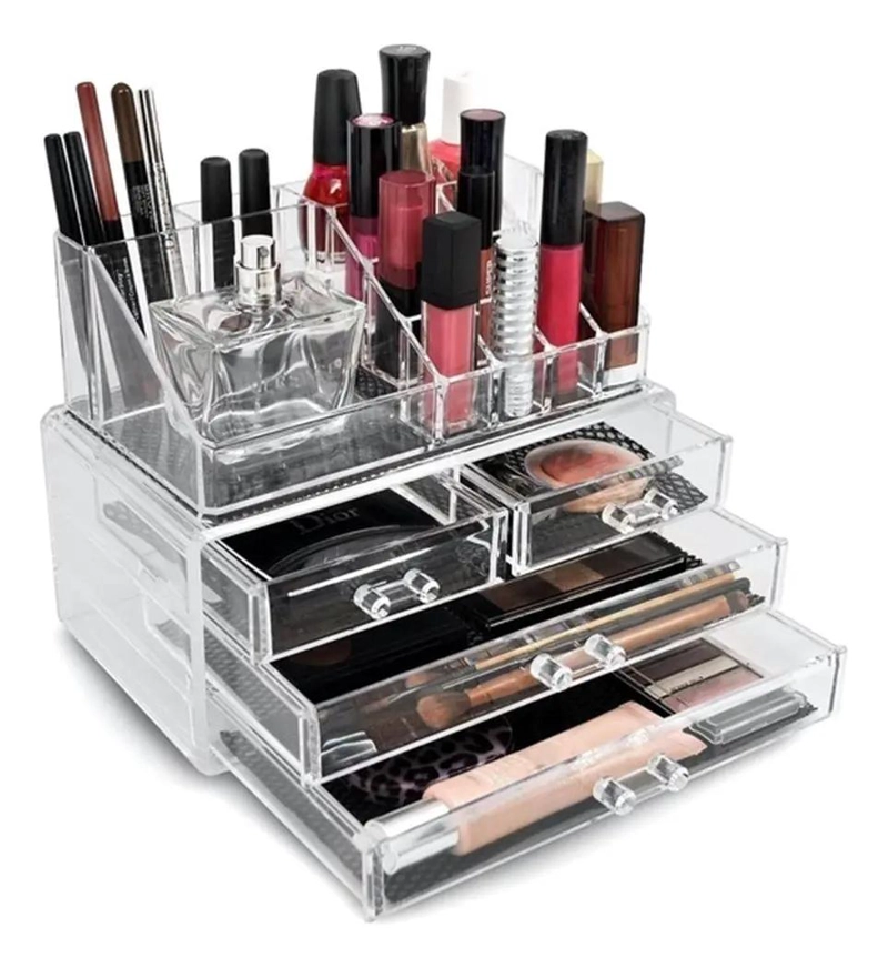 ORGANIZADOR DE COSME TICOS ACRILICO TRANSPARENTE CON CAJONES - 1