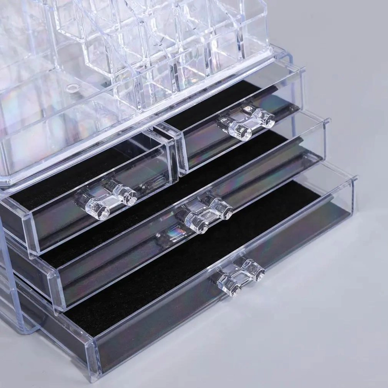 ORGANIZADOR DE COSME TICOS ACRILICO TRANSPARENTE CON CAJONES - 3