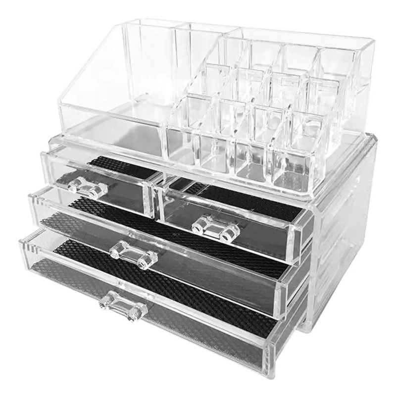 ORGANIZADOR DE COSME TICOS ACRILICO TRANSPARENTE CON CAJONES - 4