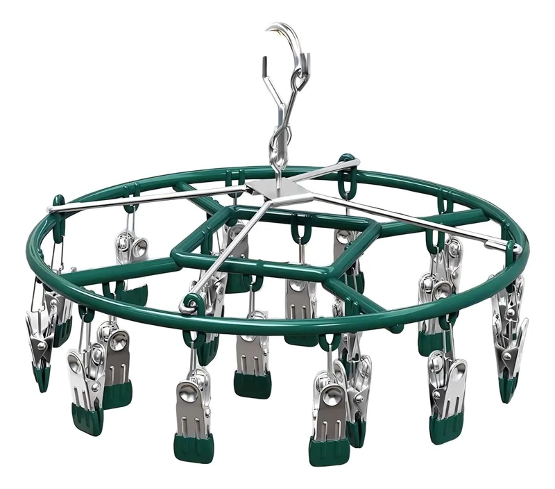 COLGADOR PLEGABLE PARA ROPA INTERIOR CON 20 CLIPS - 1