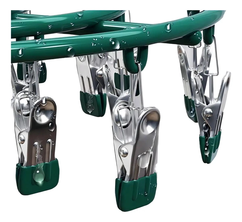 COLGADOR PLEGABLE PARA ROPA INTERIOR CON 20 CLIPS - 3