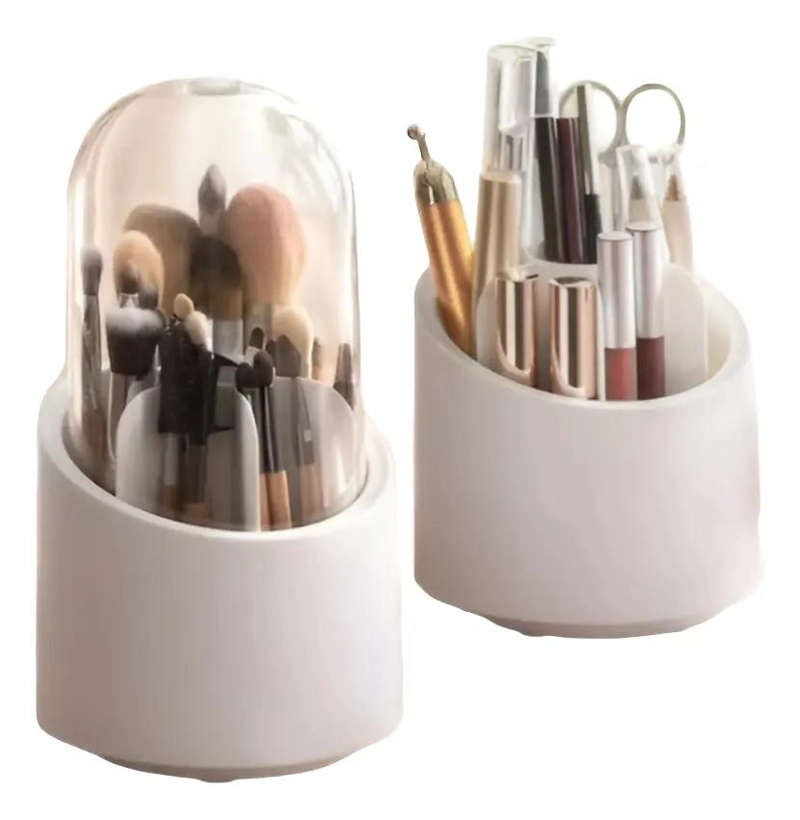 ORGANIZADOR GIRATORIO PARA BROCHAS Y COSME TICOS CON COMPARTIMENTOS - 1