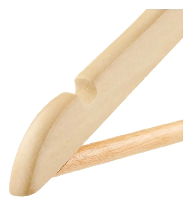 SET DE 6 PERCHAS DE MADERA PARA ROPA DE 32 CM - 3