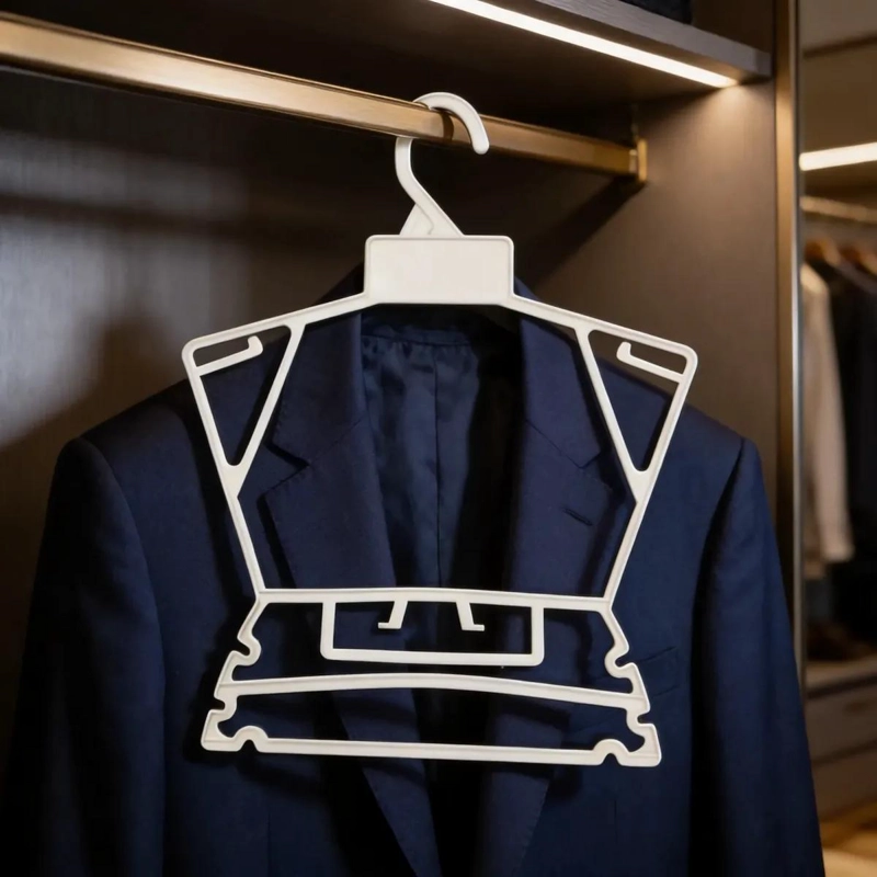 COLGADORES DE PLASTICO BLANCO PARA LENCERIA Y ROPA PESADA - 2