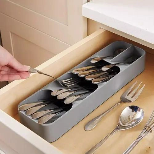 ORGANIZADOR DE CUBIERTOS CON 5 COMPARTIMENTOS PARA COCINA - 2