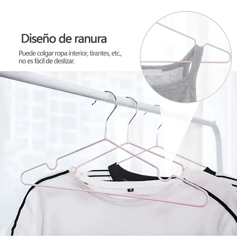 GANCHOS COLGADORES ANTIDESLIZANTES PARA ROPA 10 UNIDADES - 5