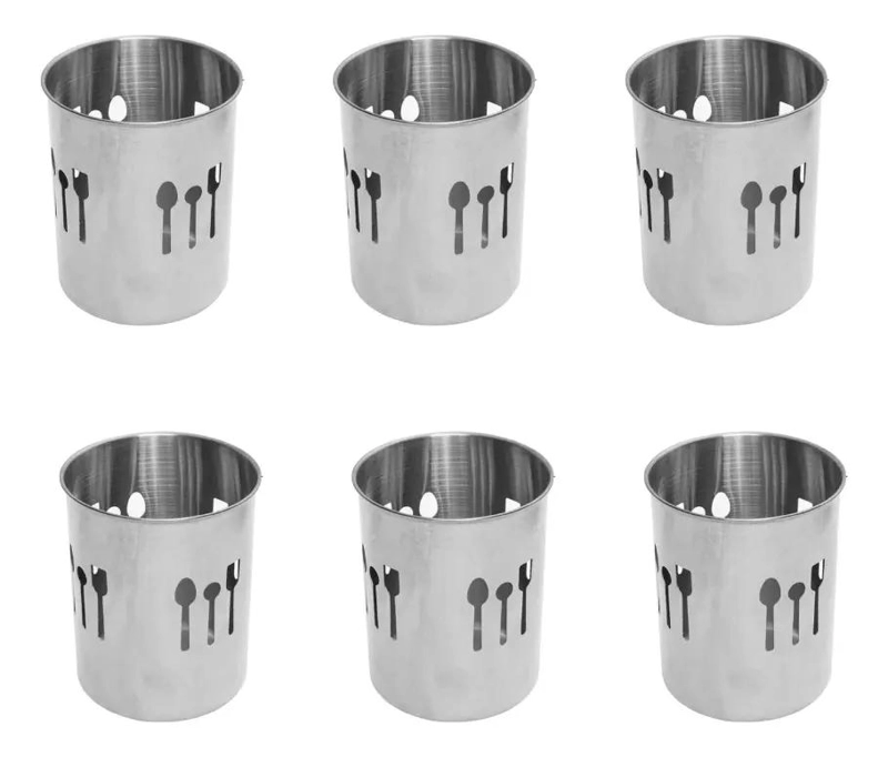 PACK DE 6 ORGANIZADORES CILINDRICOS PARA CUBIERTOS DE 12 CM - 1