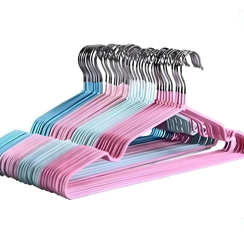 GANCHOS COLGADORES ANTIDESLIZANTES MULTICOLOR PARA ROPA 30 UNIDADES - 9