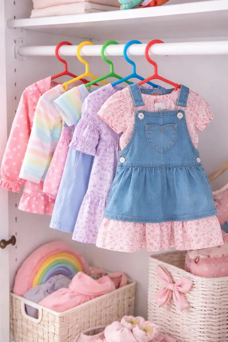SET DE 10 GANCHOS COLGADORES PARA ROPA INFANTIL COLORES SURTIDOS - 4