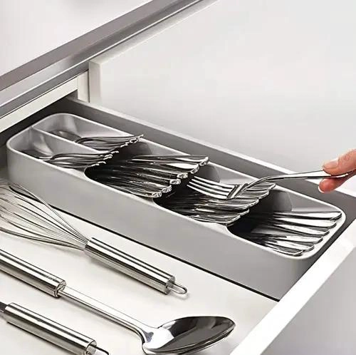 ORGANIZADOR DE CUBIERTOS PARA CAJONES CON 5 COMPARTIMENTOS - 2