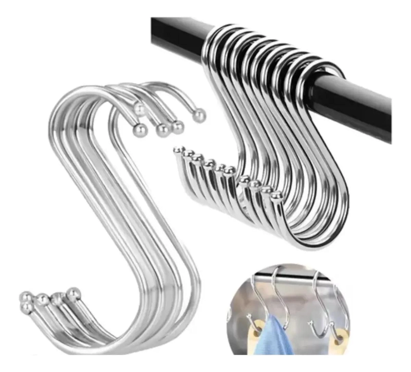 PACK DE 30 GANCHOS DE ACERO INOXIDABLE PARA ORGANIZACION - 3