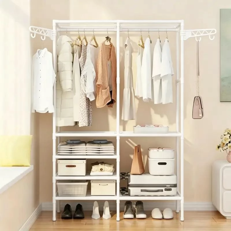 PERCHERO ORGANIZADOR DE ROPA BLANCO 107X36X170 CM PARA HOGAR - 1