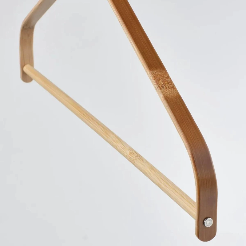 COLGADORES DE ROPA DE BAMBU NATURAL 40 CM PACK DE 5 - 4
