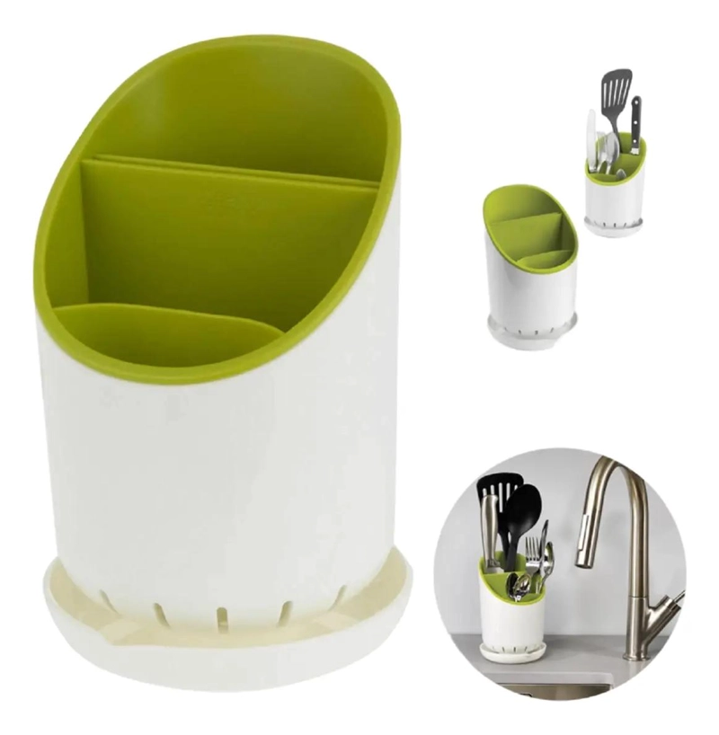 ORGANIZADOR DE CUBIERTOS CON DISEÑO ESCALONADO Y DRENAJE - 1