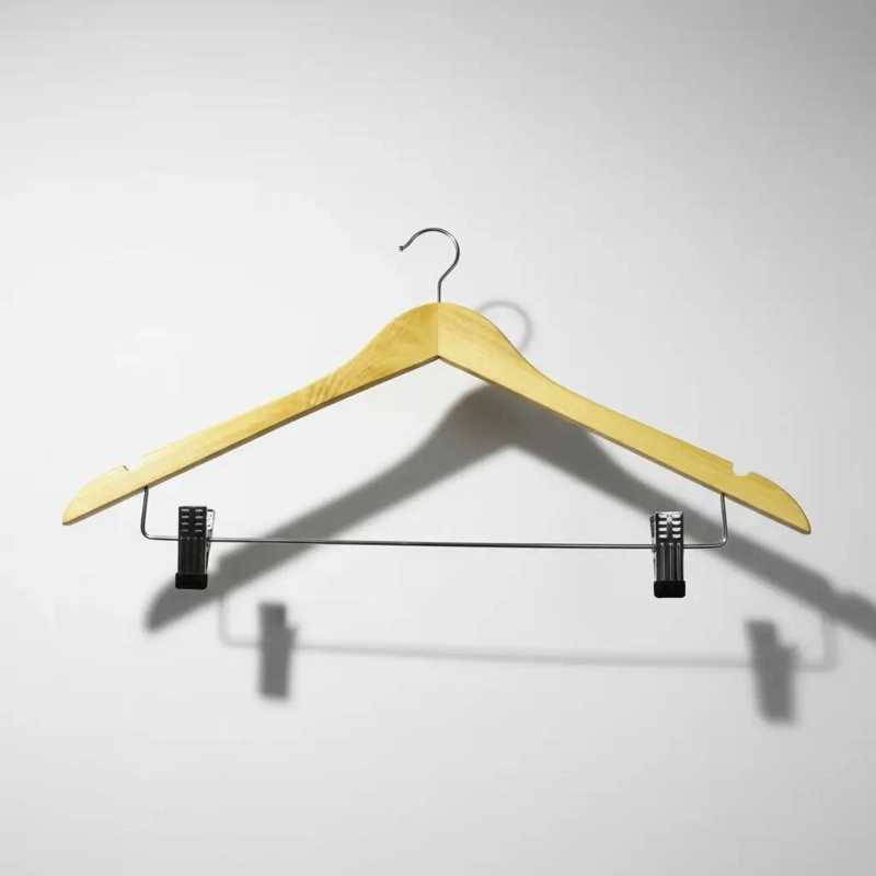 PACK DE 10 PERCHAS DE MADERA PARA ORGANIZAR ROPA - 1