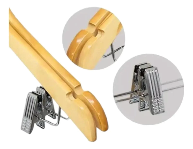 PACK DE 10 PERCHAS DE MADERA PARA ORGANIZAR ROPA - 3
