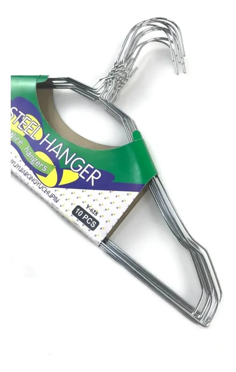PACK DE 20 COLGADORES METALICOS ANTIDESLIZANTES PARA ROPA - 4