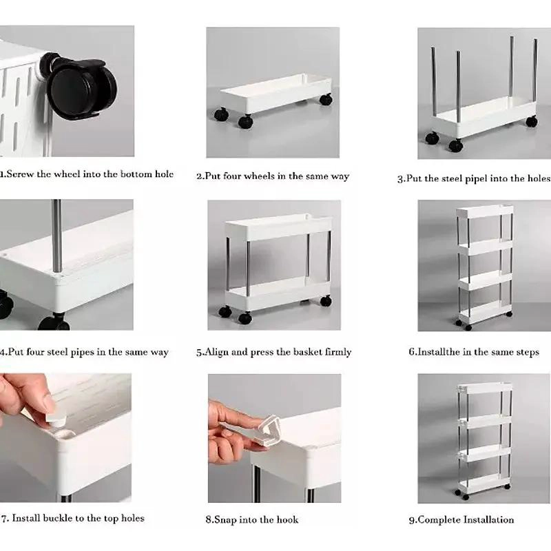 CARRITO ORGANIZADOR DELGADO DE 4 NIVELES PARA BAÑO Y COCINA - 4