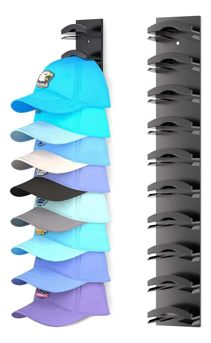 COLGADOR ADHESIVO PARA 10 GORRAS ORGANIZADOR DE SOMBREROS - 1
