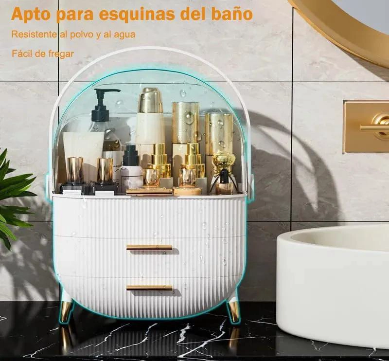 ORGANIZADOR PORTATIL DE COSME TICOS Y MAQUILLAJE COLOR BLANCO - 6